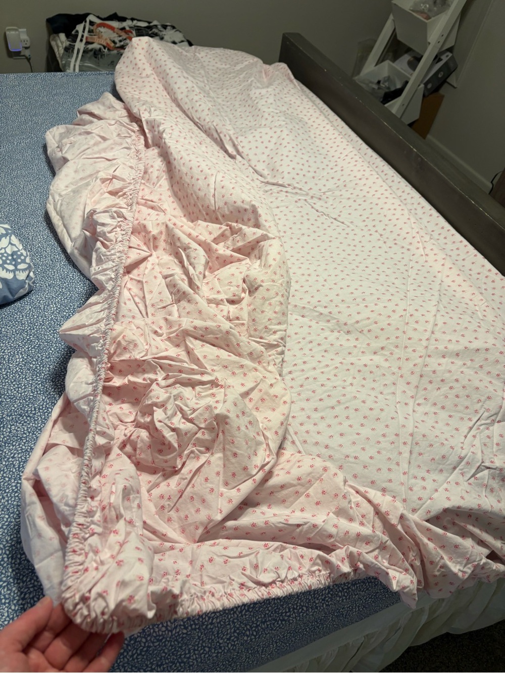 Simply Shabby Chic Light Pink Floral Fitted Sheet